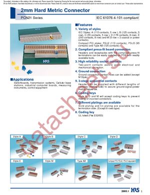 PCN21B-110PB-2W datasheet  